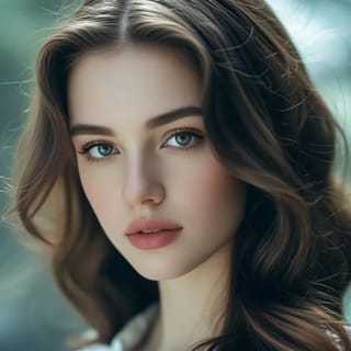 काले लहराते बालों वाली महिला. फोटो फेस स्वैप के लिए मॉडल टेम्पलेट।