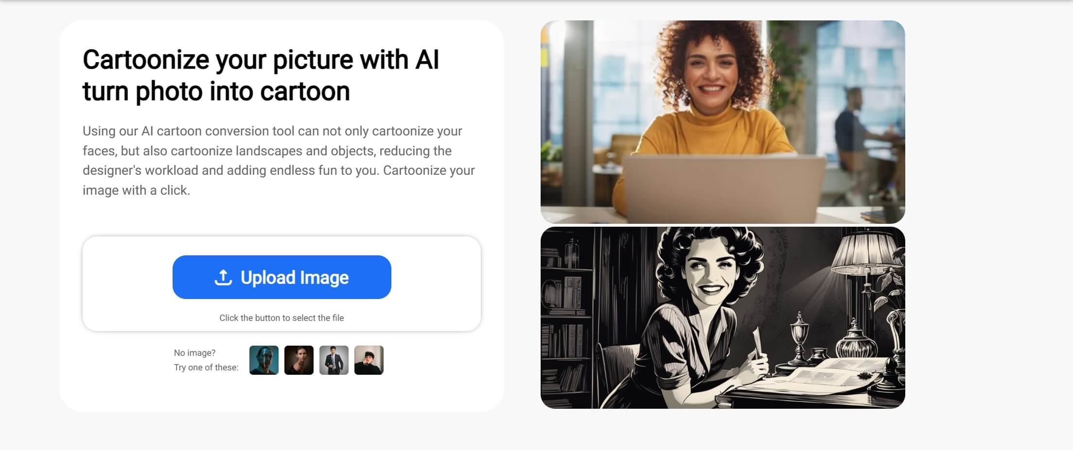 User-Friendly AI Turn Photo into Cartoon