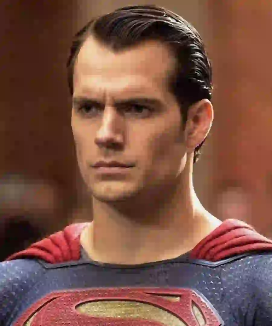 Superman portret. Modelsjabloon voor photo face swap.